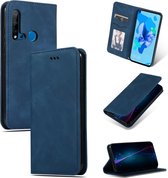 Retro Skin Feel Business Magnetische horizontale flip lederen case voor Huawei P20 Lite 2019 / Nova 5i (marineblauw)