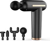 Opladen via USB Drie snelheden Vibratie Verstelbaar Mini Fascia-pistool Elektrisch massagepistool Full Body Massager (zwart)-Zwart