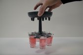 Shotdispenser - Shotfontein - Antraciet - Inclusief 6 shotglazen