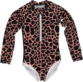 Beach & Bandits - UV Badpak voor meisjes - Spotted Moray - Zwart - maat 140-146cm