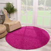 Loca Shaggy Vloerkleed Roze - 150 CM - Vloerkleed Hoogpolig - Tapijt Woonkamer, Slaapkamer