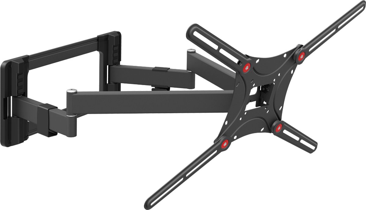 Barkan - Muurbeugel 40 inch - 90 inch/101 cm - 229cm Verstelbare Hoogte, Kijkhoek, Rotatie, Diepte en Kanteling Vlak/Gebogen TV