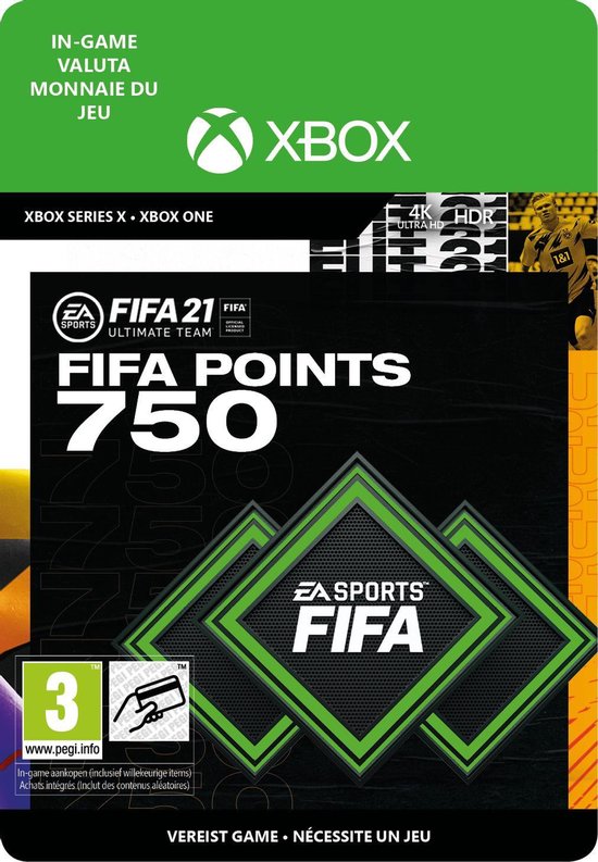 750 FUT Punten - FIFA 21 Ultimate Team - In-Game tegoed – Xbox One/Series Download - NL