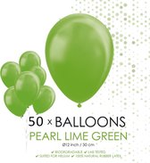 Wefiesta Ballonnen 30,5 Cm Latex Limegroen Parelmoer 50 Stuks