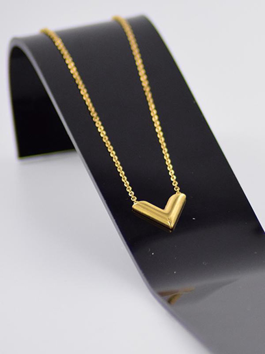 Ketting V-brand merk gold plated high Quality | bol.com