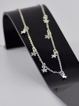 Ketting kort met  diverse sterren