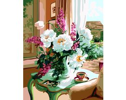 Schilderen op nummer bloemen ... NU PROMOTIE !!!! Uw krijgt er een gratis schilder op nummer bij naar onze keuze