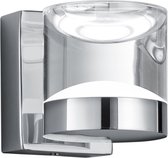 LED Wandlamp - Iona Brino - 3W - Warm Wit 3000K - 1-lichts - Rond - Glans Chroom - Aluminium