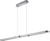 LED Hanglamp - Iona Romeo - 37W - Warm Wit 3000K - Dimbaar - Rechthoek - Mat Nikkel - Aluminium