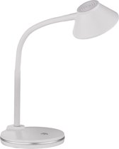 LED Tafellamp - Iona Berony - 3W - Warm Wit 3000K - Rond - Flexibele Arm - Mat Wit - Kunststof