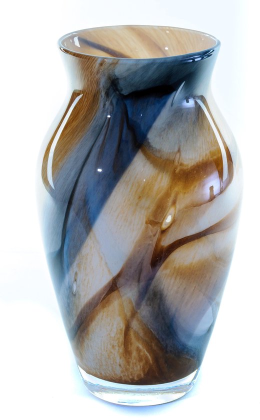 Fidrio vaas opal-powders decoratieve vaas - glazen vaas - vase - mond geblazen | bol.com