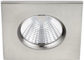 LED Spot - Inbouwspot - Iona Zagrona - 5W - Waterdicht IP65 - Dimbaar - Warm Wit 3000K - Mat Nikkel - Aluminium - Vierkant
