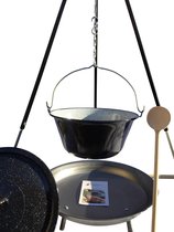 Hongaarse driepoot XL - super complete set - met 16 liter bogrács pan / heksenketel en 57 cm vuurschaal