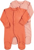 Zeeman new born pyjama - biologisch katoen - oranje  - maat 62 - 2 stuks
