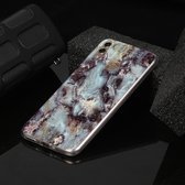 Voor Huawei Honor 8C Marble Pattern Soft TPU beschermhoes (grijs)