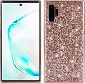 Plating Glittery Powder Shockproof TPU Case voor Galaxy Note 10+ (Rose Gold)