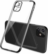 Voor iPhone 11 Pro Magic Cube Plating TPU beschermhoes (zwart)