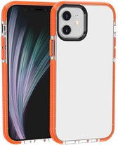 Voor iPhone 12 Max / 12 Pro schokbestendig TPU-beschermhoes met hoge transparantie (oranje)