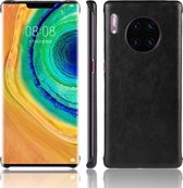 Voor Huawei Mate 30 Pro Shockproof Litchi Texture PC + PU Case (Zwart)