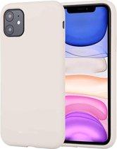 Voor iPhone 11 GOOSPERY SILICONE effen kleur Zacht vloeibaar siliconen schokbestendig Soft TPU-hoesje (steengrijs)