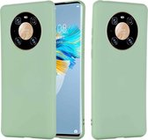 Voor Huawei Mate 40 Pro Pure Color Vloeibare siliconen schokbestendige hoes met volledige dekking (groen)