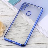 Voor Samsung Galaxy A11 ultradunne beplating TPU beschermende zachte hoes (blauw)