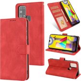 Voor Samsung Galaxy M31 Fantasy Klassiek Huidgevoel Kalfsleer Textuur Magnetische gesp Horizontale Flip PU lederen tas met houder & kaartsleuf & portemonnee (rood)