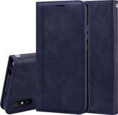 Voor Geschikt voor Xiaomi Redmi 9A Frosted Business Magnetische Horizontale Flip PU Leather Case met houder & kaartsleuf & Lanyard (zwart)