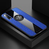 Voor Vivo IQOO Neo XINLI Stikstof Textuur Schokbestendig TPU beschermhoes met ringhouder (blauw)