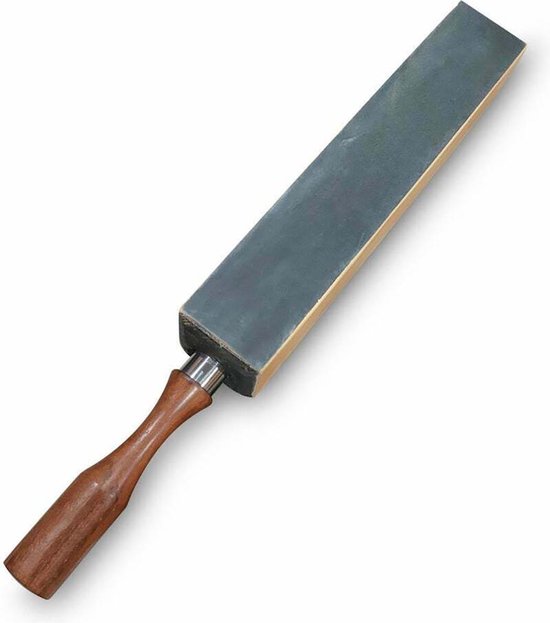 4-zijdige scherpe rand Leren strop met Pure houten handvatten fur scheermes Verscherping (Wooden Leather Strop) - Haryali London