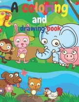 A coloring and drawing book for kids girls, boys, animal lovers: 8,5"X11" 100 pages 50 A model can be colored, Drawable graphics, i love animals color