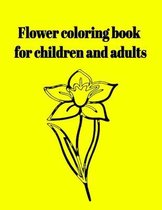 Flower coloring book for children and adults