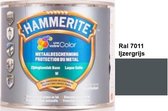 Hammerite Metaallak Lak- 2 in 1 ( primer en eindlaag) - metaal - RAL 7011 - Ijzergrijs - 1 l zijdeglans