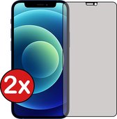 Screenprotector Geschikt voor iPhone 12/12 Pro Screenprotector Privacy Glas Gehard Full Cover - Screenprotector Geschikt voor iPhone 12/12 Pro Screenprotector Privacy Tempered Glass - 2 PACK