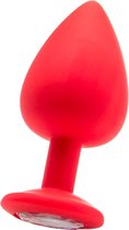 Extra Large Diamond Butt Plug - Red