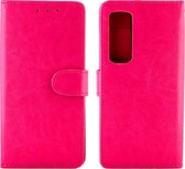Xiaomi Mi Note 10 Lite Hoesje - Mobigear - Wallet Serie - Kunstlederen Bookcase - Roze - Hoesje Geschikt Voor Xiaomi Mi Note 10 Lite