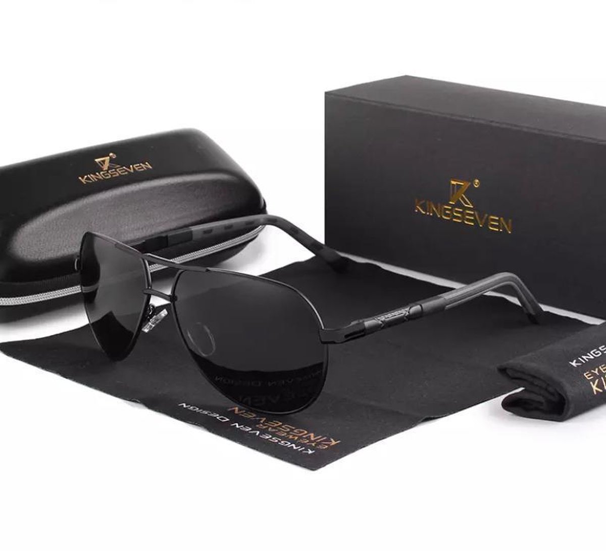 Kingseven Sunglasses - Gepolariseerde Zonnebril - Unisex - Zwart