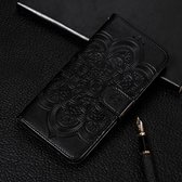 Mandala Embossing Pattern Horizontal Flip Leather Case voor Huawei P20 Lite (2019), met houder & kaartsleuven & portemonnee & fotolijst & lanyard (zwart)