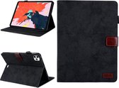 Voor iPad Pro 11 (2020) & (2018) Marmeren stijl Doektextuur Tablet PC Beschermende lederen tas met beugel & kaartsleuf & fotohouder (zwart)