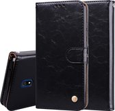 Voor Xiaomi Redmi 8A Business Style Oil Wax Texture Horizontal Flip Leather Case, met houder & kaartsleuven & portemonnee (zwart)
