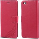 Voor Xiaomi Redmi Go AZNS schapenvacht textuur horizontale flip lederen tas met houder & kaartsleuven & portemonnee (rood)