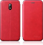 Voor Xiaomi Redmi 8A GeÃ¯ntegreerde elektriciteit die op Retro-textuur drukt Magnetische TPU + PU lederen tas met kaartsleuf en houder (rood)