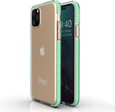 Voor iPhone 11 Pro TPU tweekleurige valbestendige beschermhoes (mintgroen)