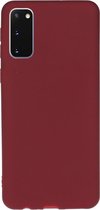 Voor Galaxy S20 effen kleur mat TPU telefoonhoes (rood)