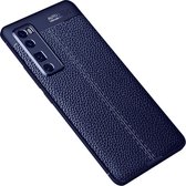 Voor Huawei Nova 7 Pro Litchi Texture TPU schokbestendig hoesje (marineblauw)