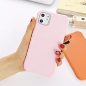 Voor iPhone 11 Pro Max effen kleur TPU Slim schokbestendige beschermhoes (roze)