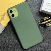 Voor iPhone 11 schokbestendig mat TPU transparant beschermhoes (groen)