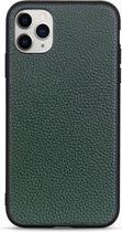 Voor iPhone 11 Litchi Texture lederen opvouwbare beschermhoes (groen)