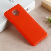 Voor Geschikt voor Xiaomi Redmi Note 9 Pro Max Effen kleur Vloeibare siliconen Volledige dekking Anti-val Mobiele telefoon Beschermhoes (rood)