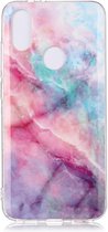 Voor xiaomi 6x gekleurd tekenpatroon imd vakmanschap zachte tpu beschermhoes (roze hemel)